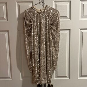 Sparkling Sequin Long Sleeve Dress